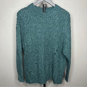 American Eagle Outfitters Oversized Teal Crew Neck Sweater Size Small